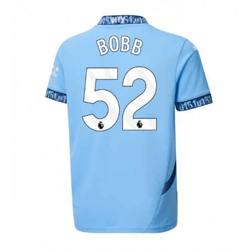 Fotbalové Dres Manchester City Oscar Bobb #52 Domácí 2024-25 Krátký Rukáv